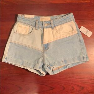 High Waist Denim Mom Short